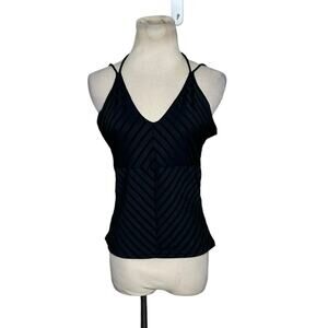 Truika Y2K black black ribbed tank top cami size Medium